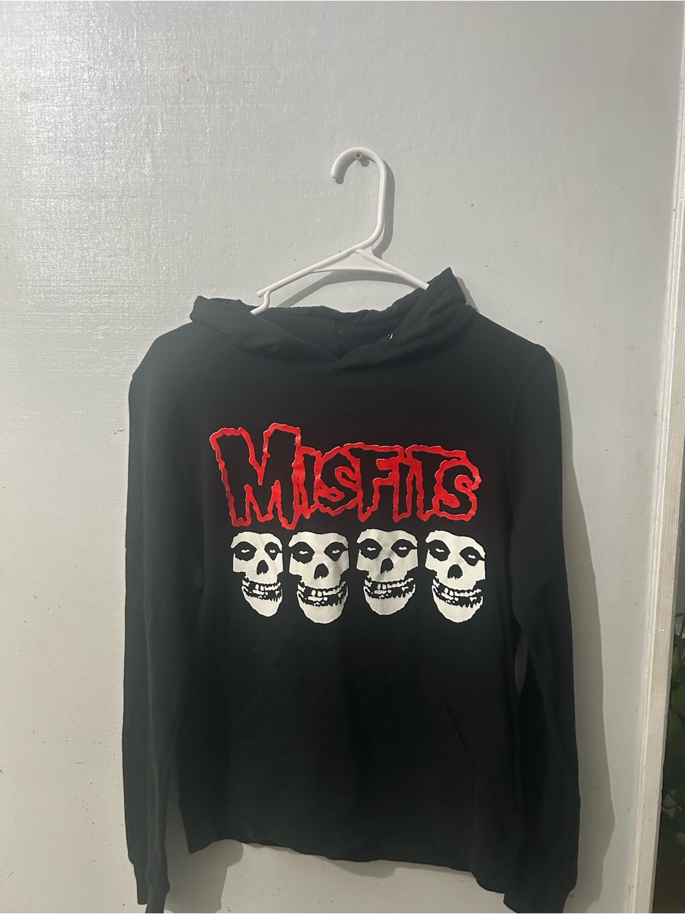 Black Graphic Pullover Hoodie